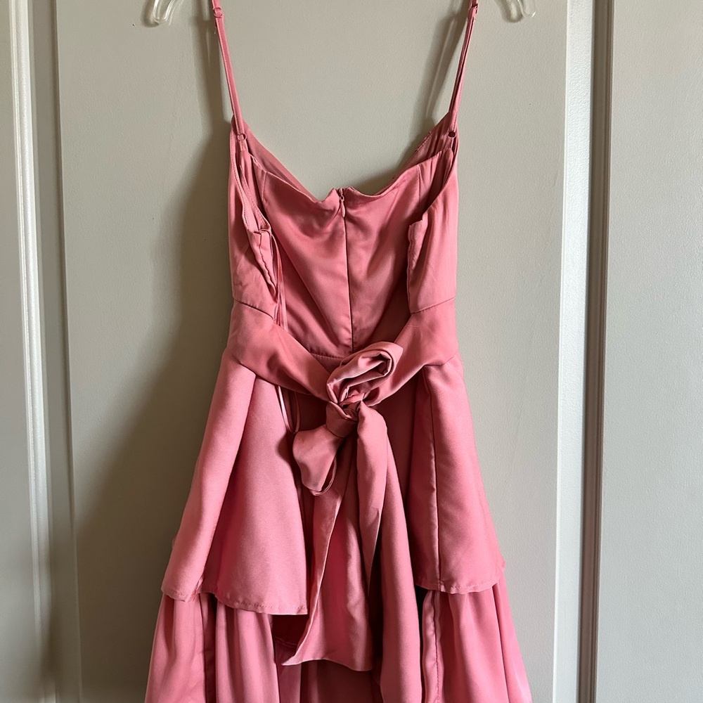 Francesca's Collections Pink Tiered Mini Dress - Picture 2 of 5